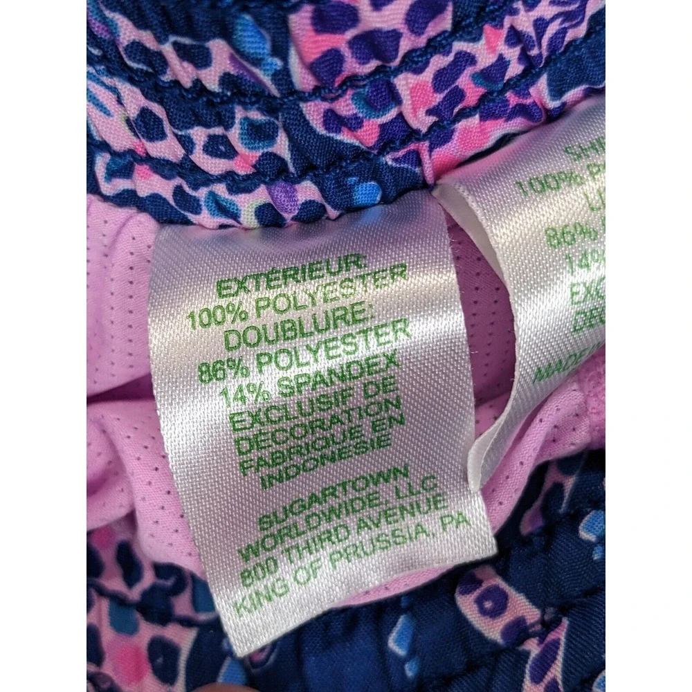 Lilly Pullitzer Luzletic Womens Shorts Athletic Size XS Polyester Pink‎ Blue
